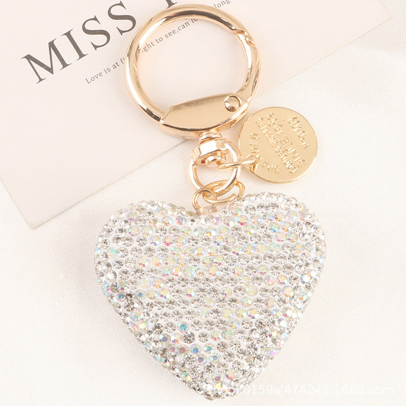 Wholesale Creative diamond heart keychain
